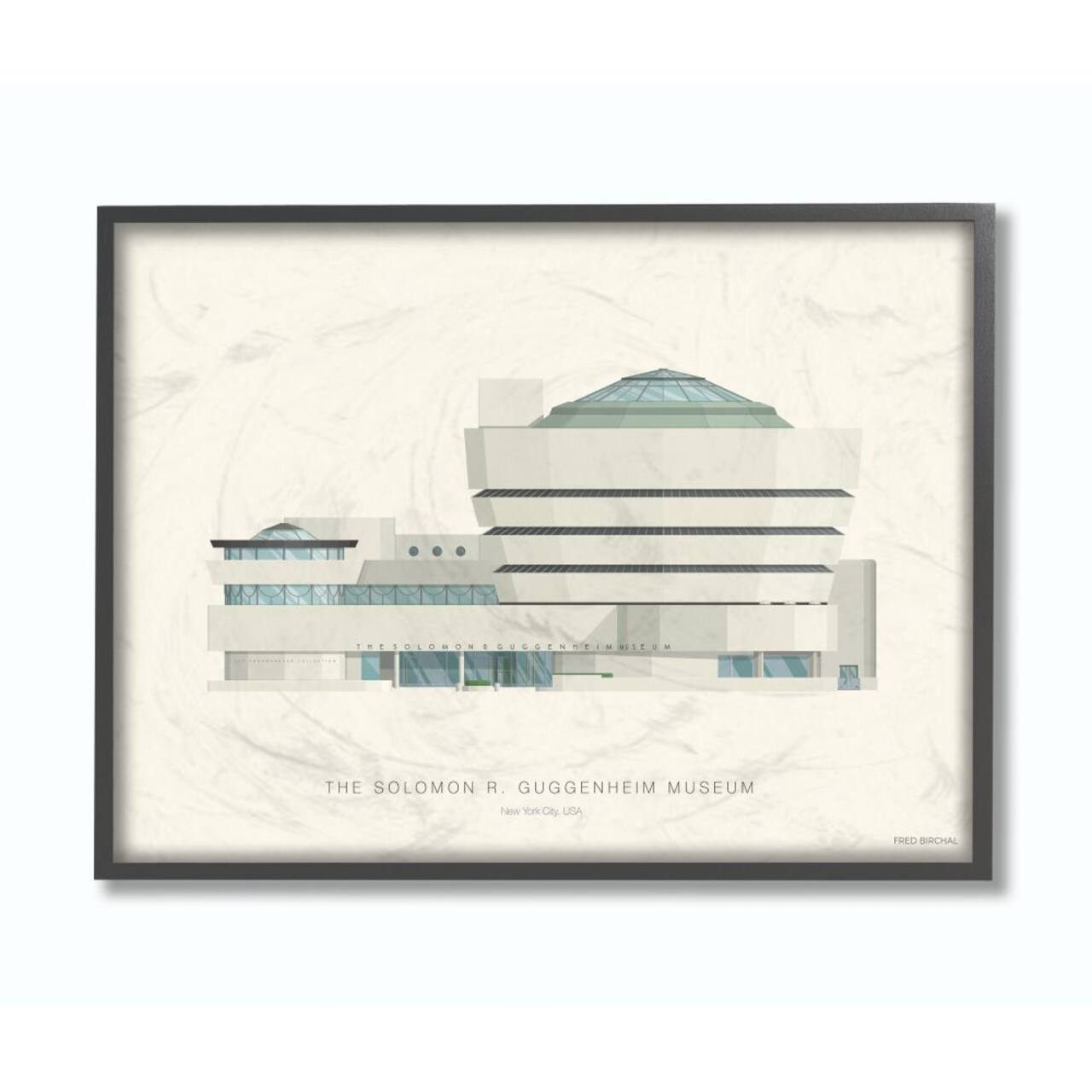 Stupell Industries Guggenheim Wall Art in Black Frame